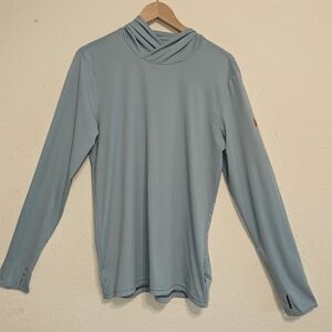 Florence Marine X Men’s Sun Protection Hoodie Size Medium Light Blue UPF 50+